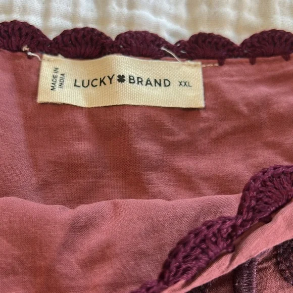 Lucky brand Embroidered Women's Top new - Picture 2 of 3